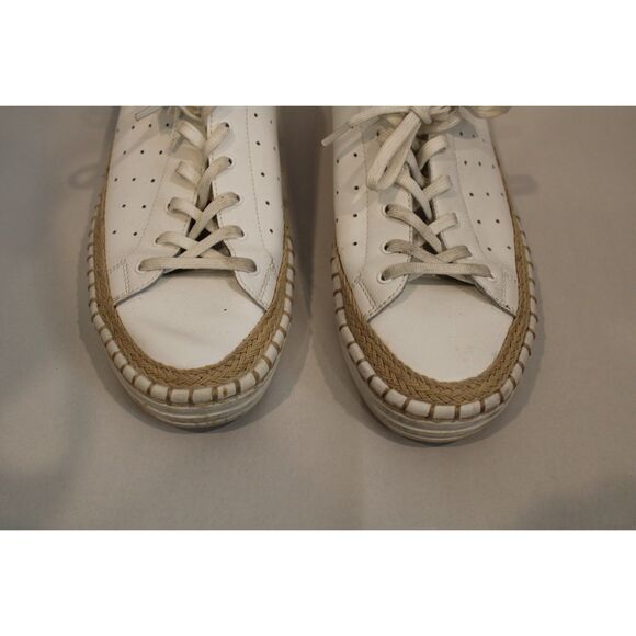 Sam Edleman kavi white white and tan accent size 8 flat sneakers - Picture 6 of 10